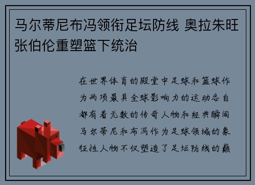 马尔蒂尼布冯领衔足坛防线 奥拉朱旺张伯伦重塑篮下统治